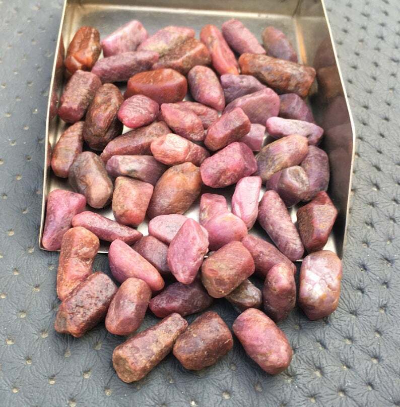 Unique 10 Pieces Untreated Natural Ruby Pencil Shape Rough Gemstone 6×10-9×20 MM