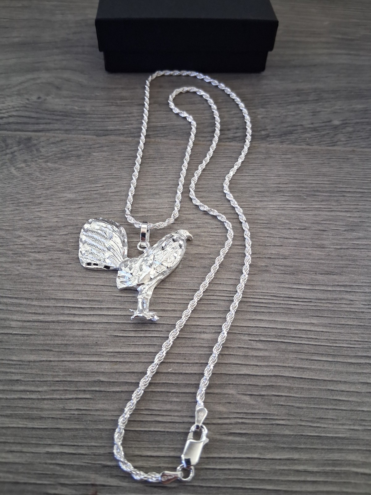 cadena y gallo plata 925 24″ de larga 2.5mm anchor plata marcada
