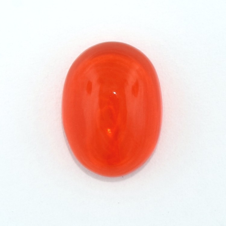 MEXICAN FIRE OPAL 14.3×10.6 MM OVAL CABOCHON ALL NATURAL BEAUTIFUL COLOR F-5453