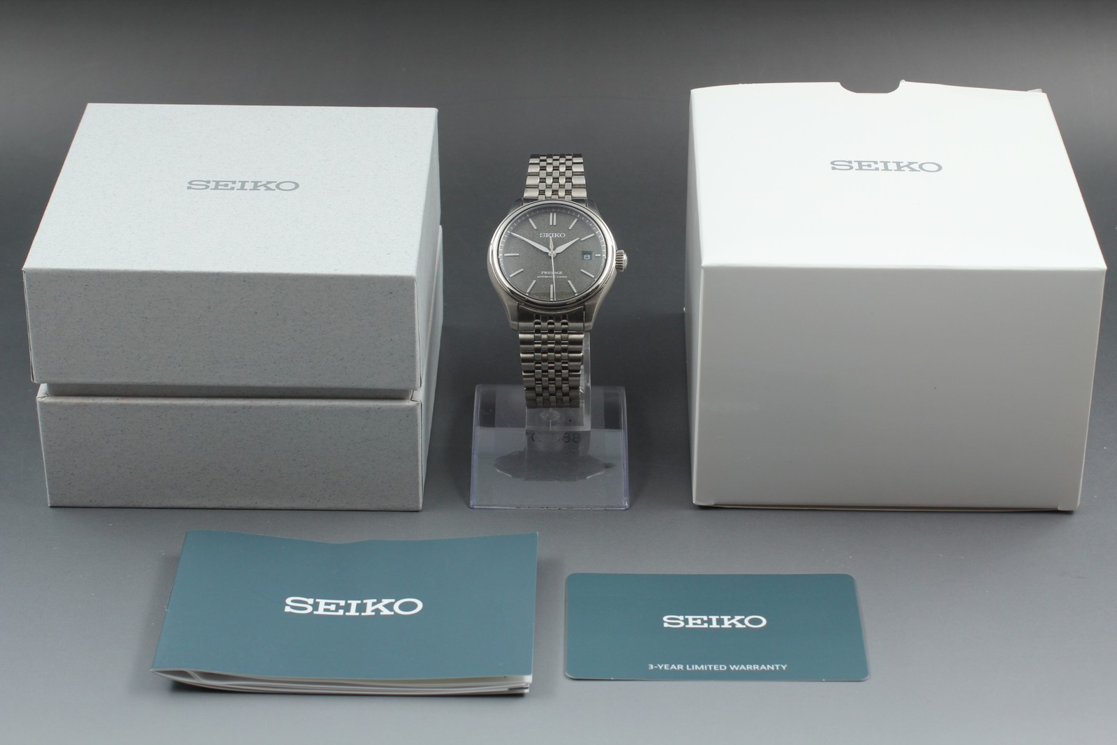 [Box Paper] Seiko Presage SARX123 Sensai Tea Automatic Date SS Men’s Watch Japan
