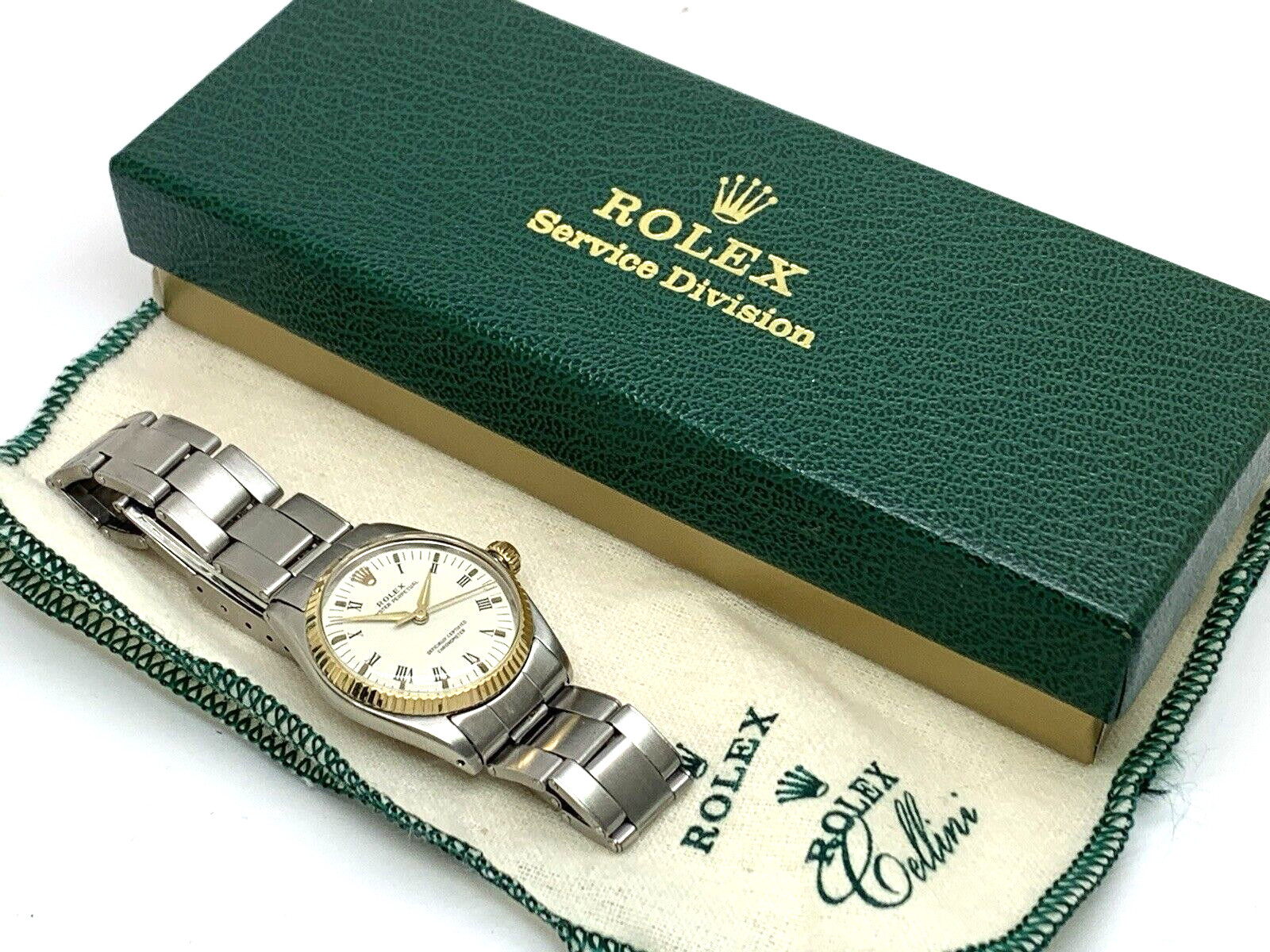 Rolex Speedking Oyster Perpetual 6430 Watch Swiss Wind Steel 14k Bezel 30mm