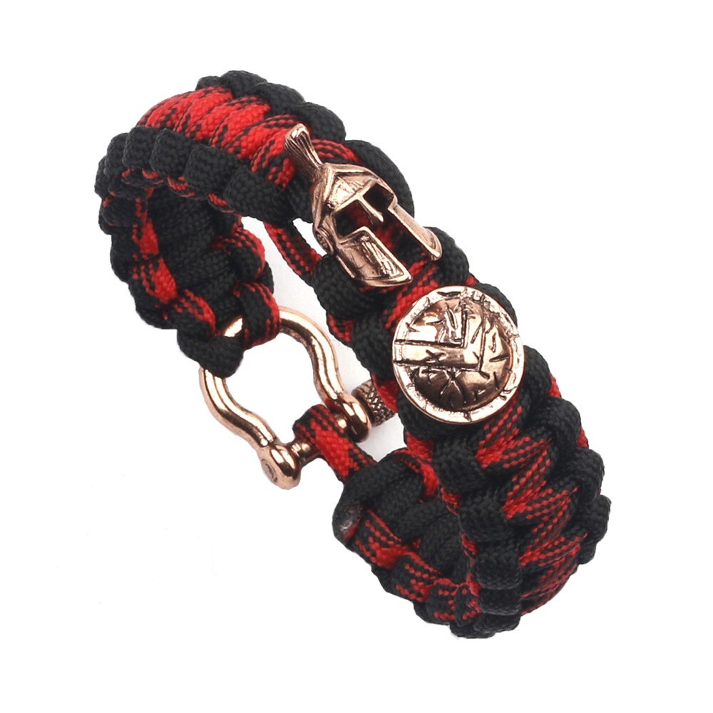 Outdoor Survival Spartan Paracord Rope Helmet Handmade Bracelets For Men