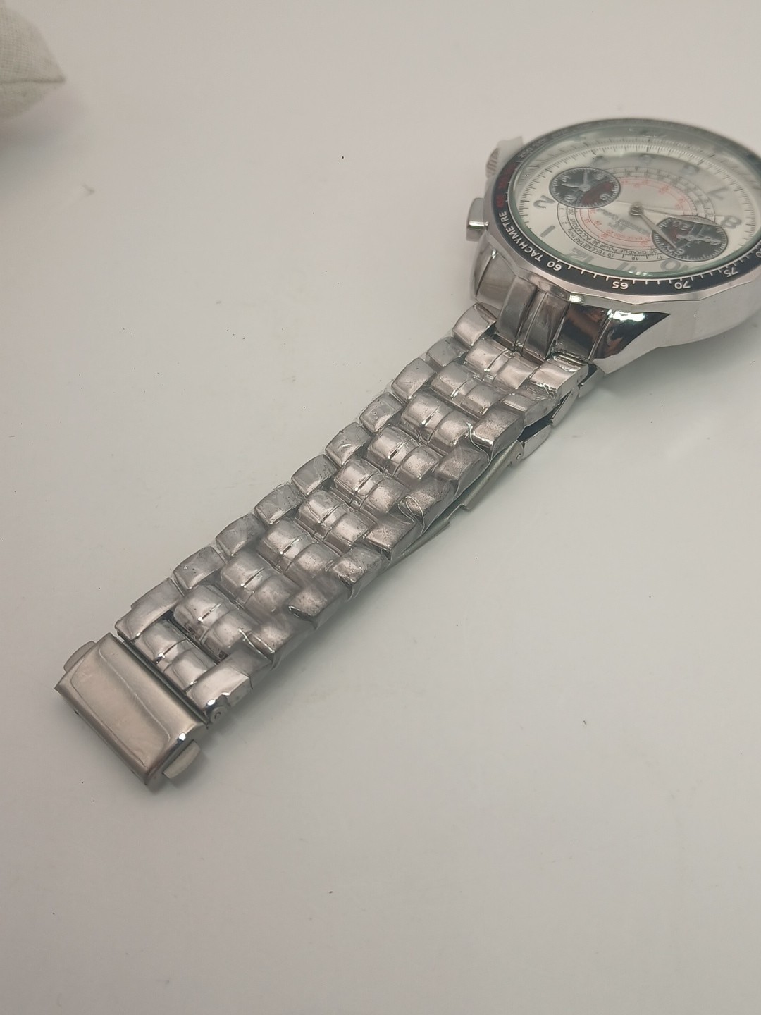 48mm Montres Carlo Men’s Metal Band Luxury Sports Analog Fashion Dress Watch