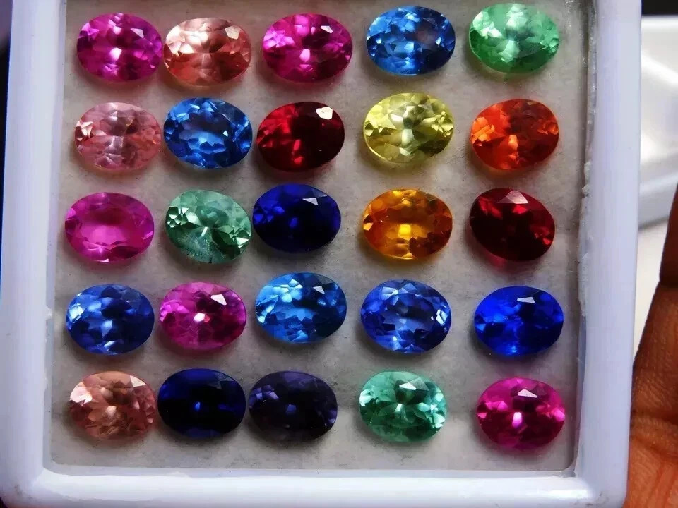 75 Ct+ 15 Pcs Natural Mix Color Sapphire CERTIFIED Loose Gemstone Lot Oval Cut