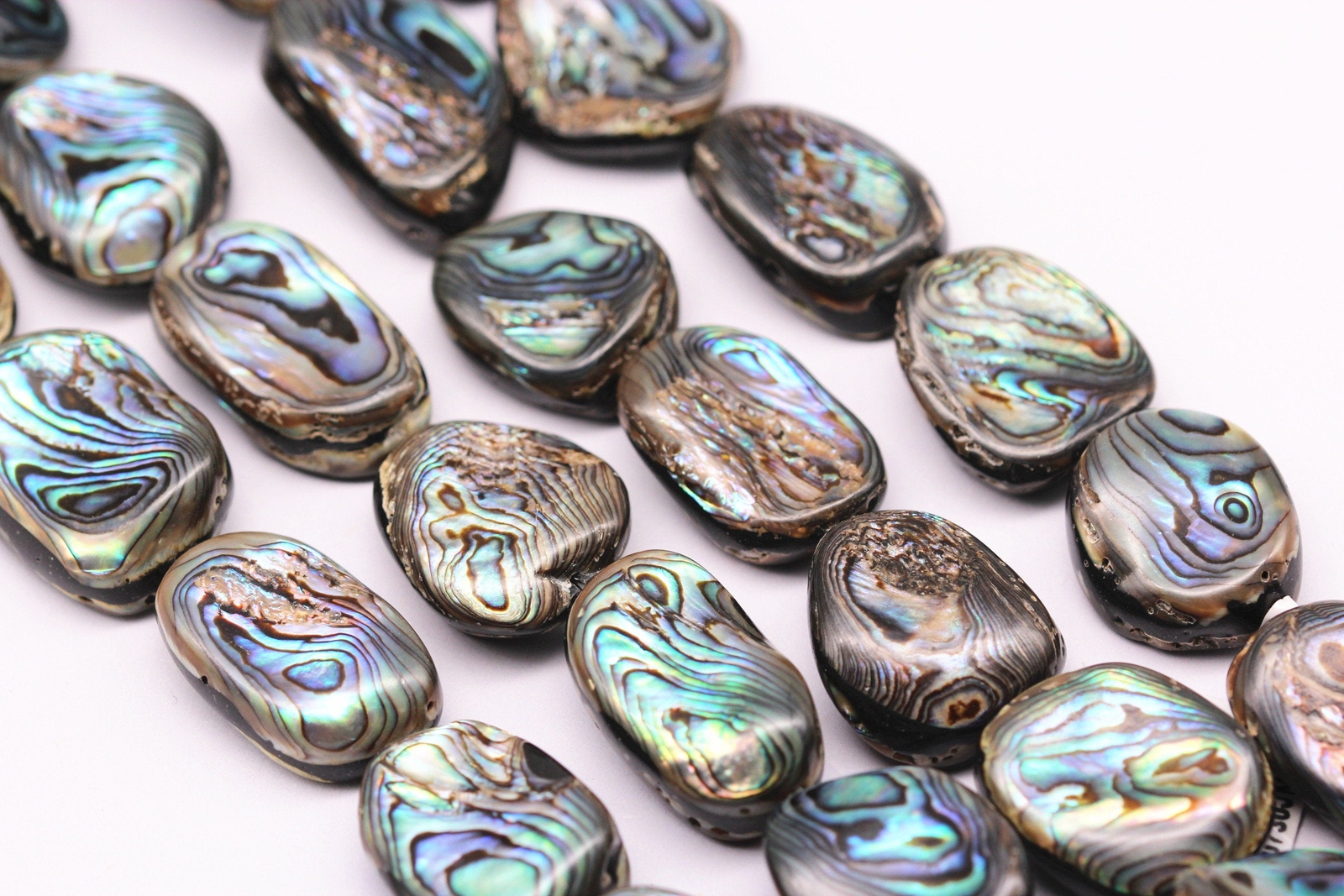 Abalone Irregular Rectangle Shape Beads 15x20mm 18x25mm 20x30mm 15.5″ Strand