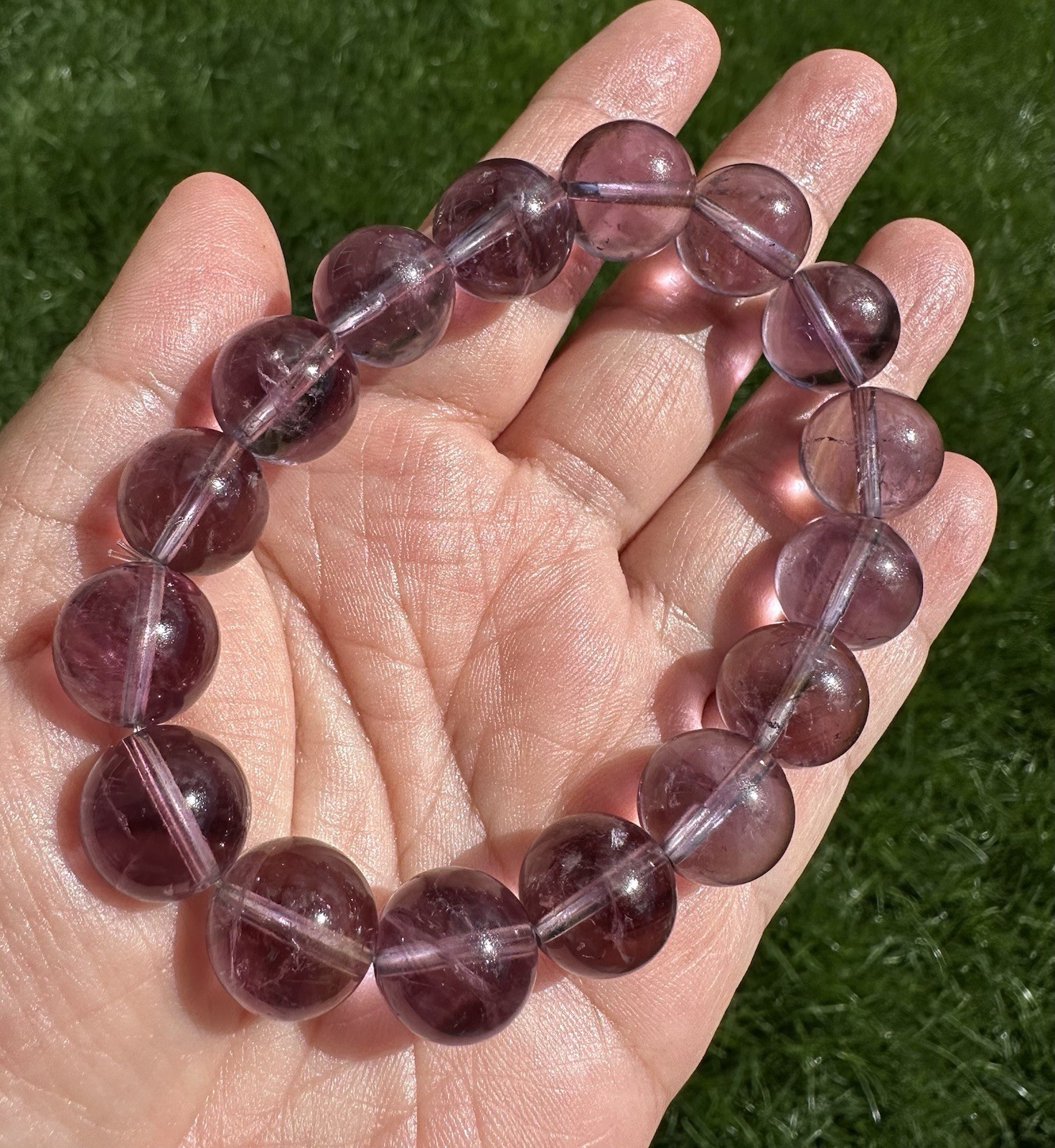 13.7mm Genuine Amethyst Bracelet