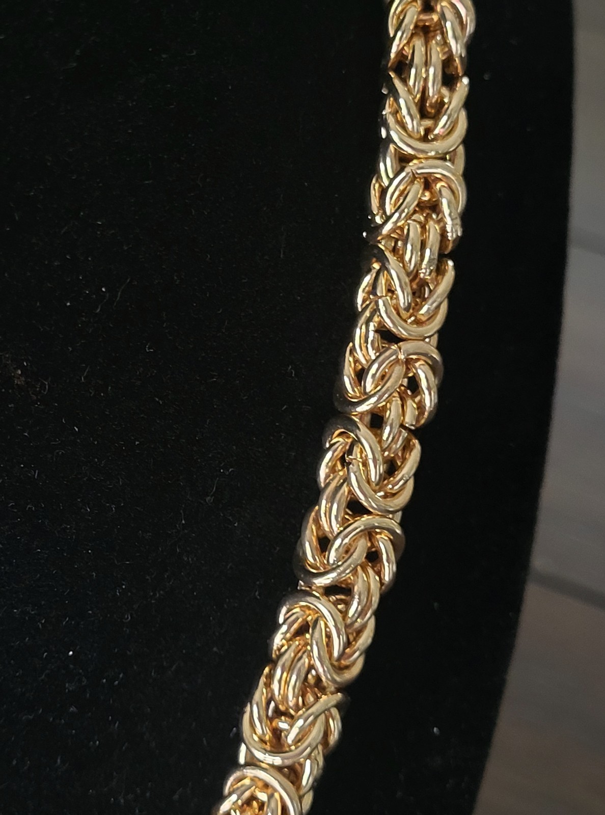 BYZANTINE GOLDTONE NECKLACE 18″ EXPANDABLE TO 20″
