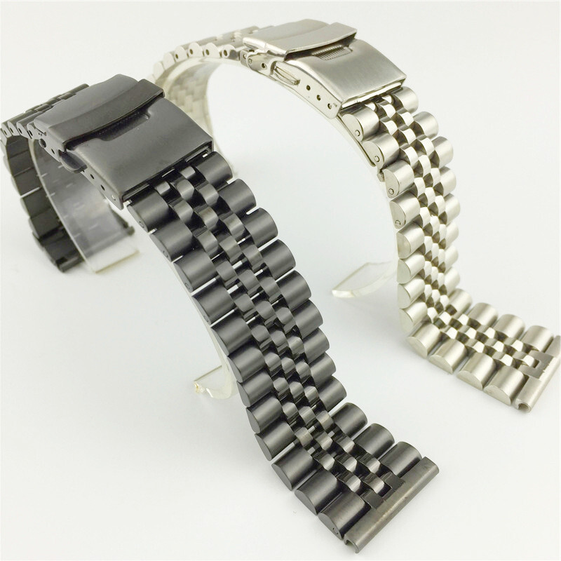 High Grade Solid Rugged Stainless Steel Watch Wristbands Business Strap 18-30mm