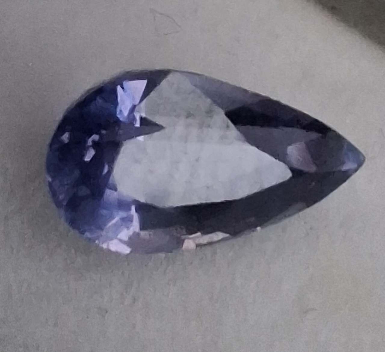 1.38ct FINE Ceylon Purple Sapphire Pear Cut Loose No Heat Treatment Sri Lanka