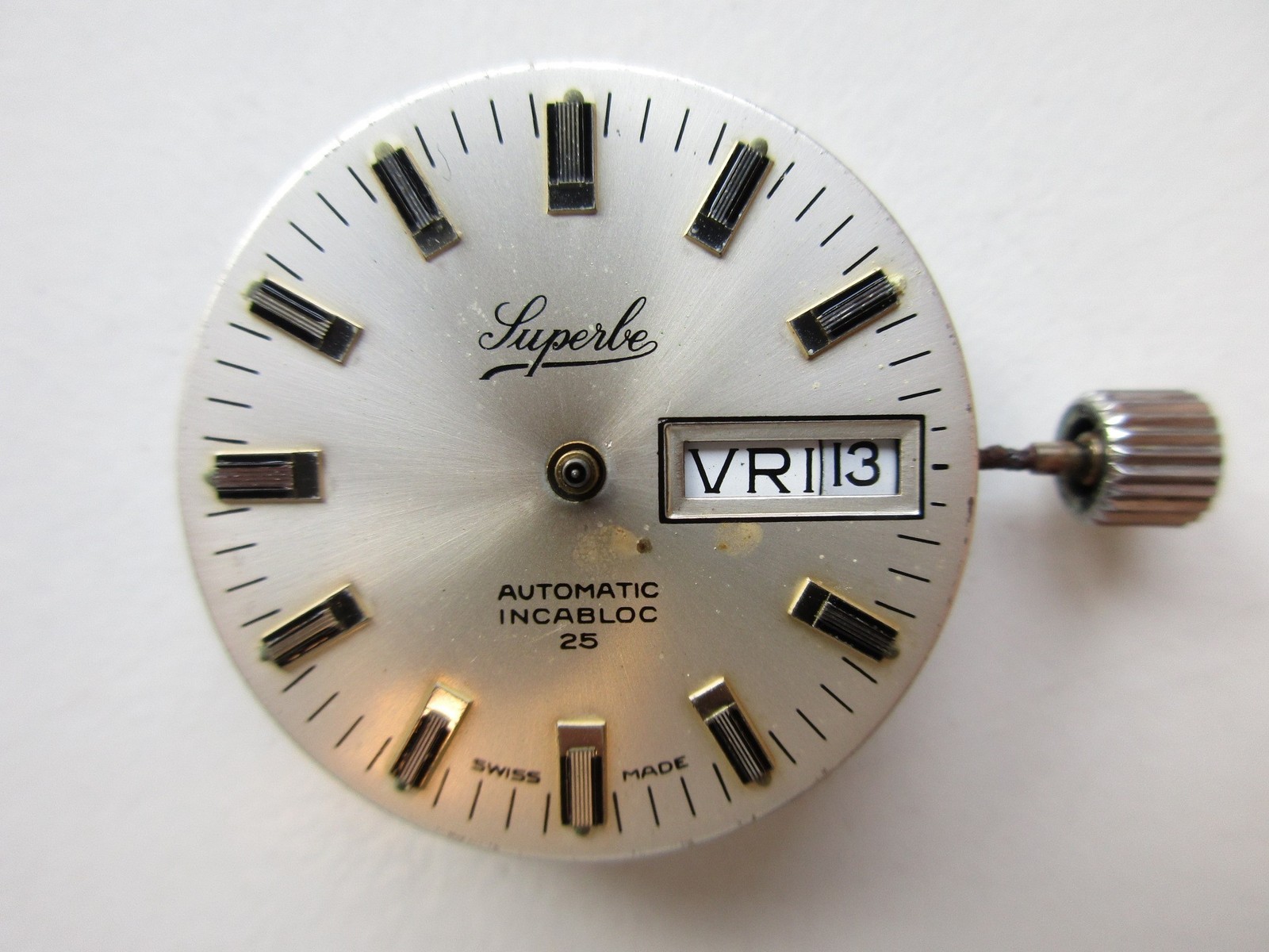 ETA cal. 2789 Swiss Day Date automatic watch movement – balance moves – for part