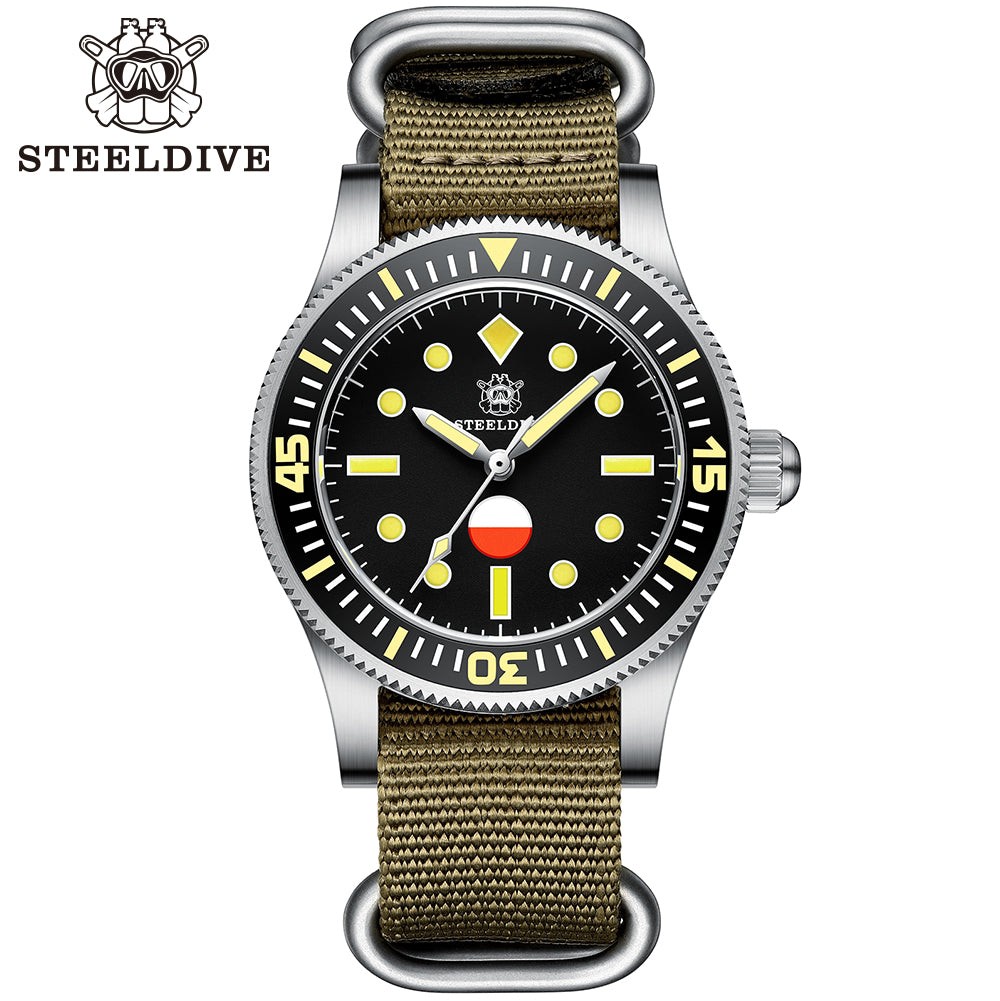 STEELDIVE SD1952T Mens 41mm 300M Automatic Dive Watch NH35 Sapphire Steel