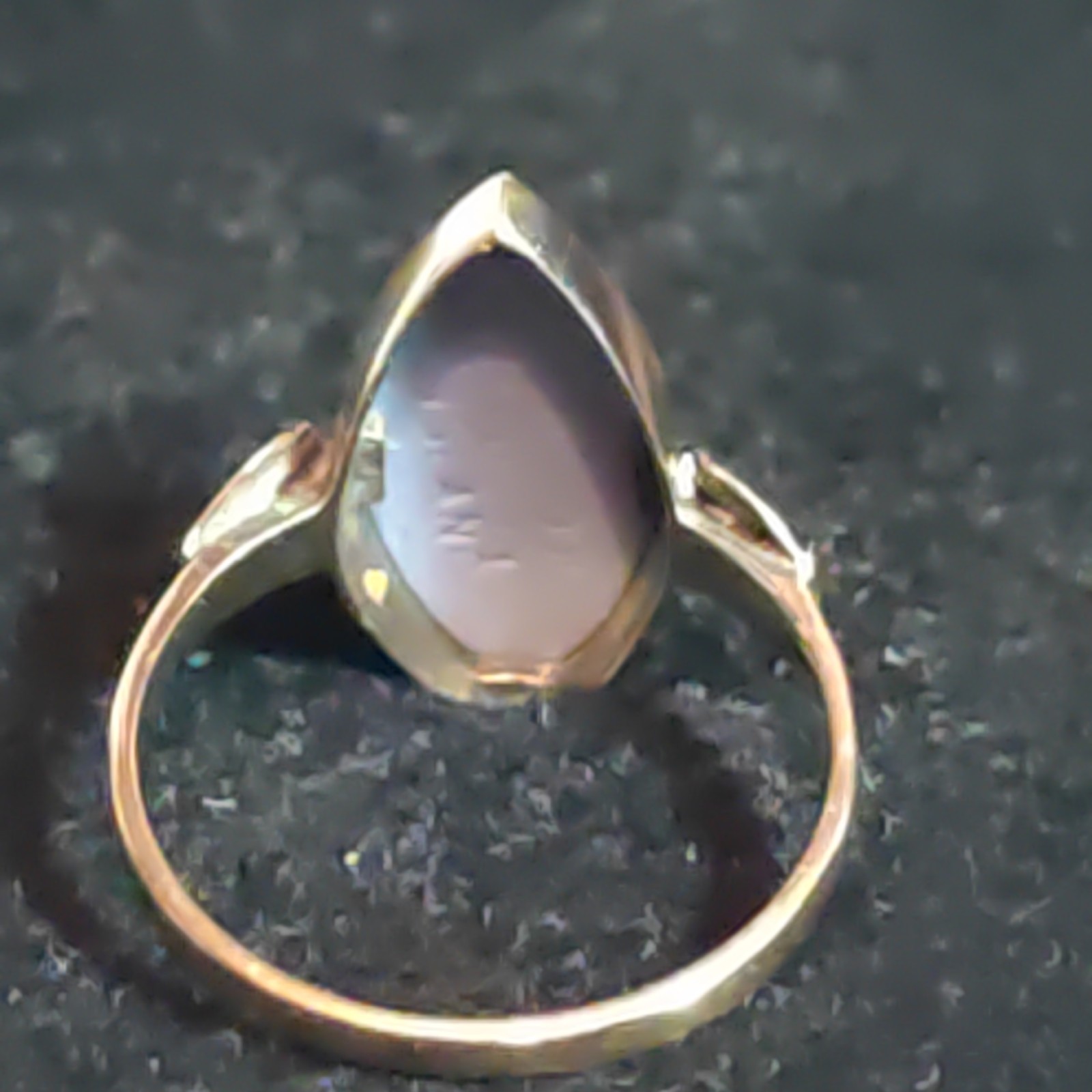 9ct Gold Ring Wedgwood Blue Jasperware size N1/2 1.97g