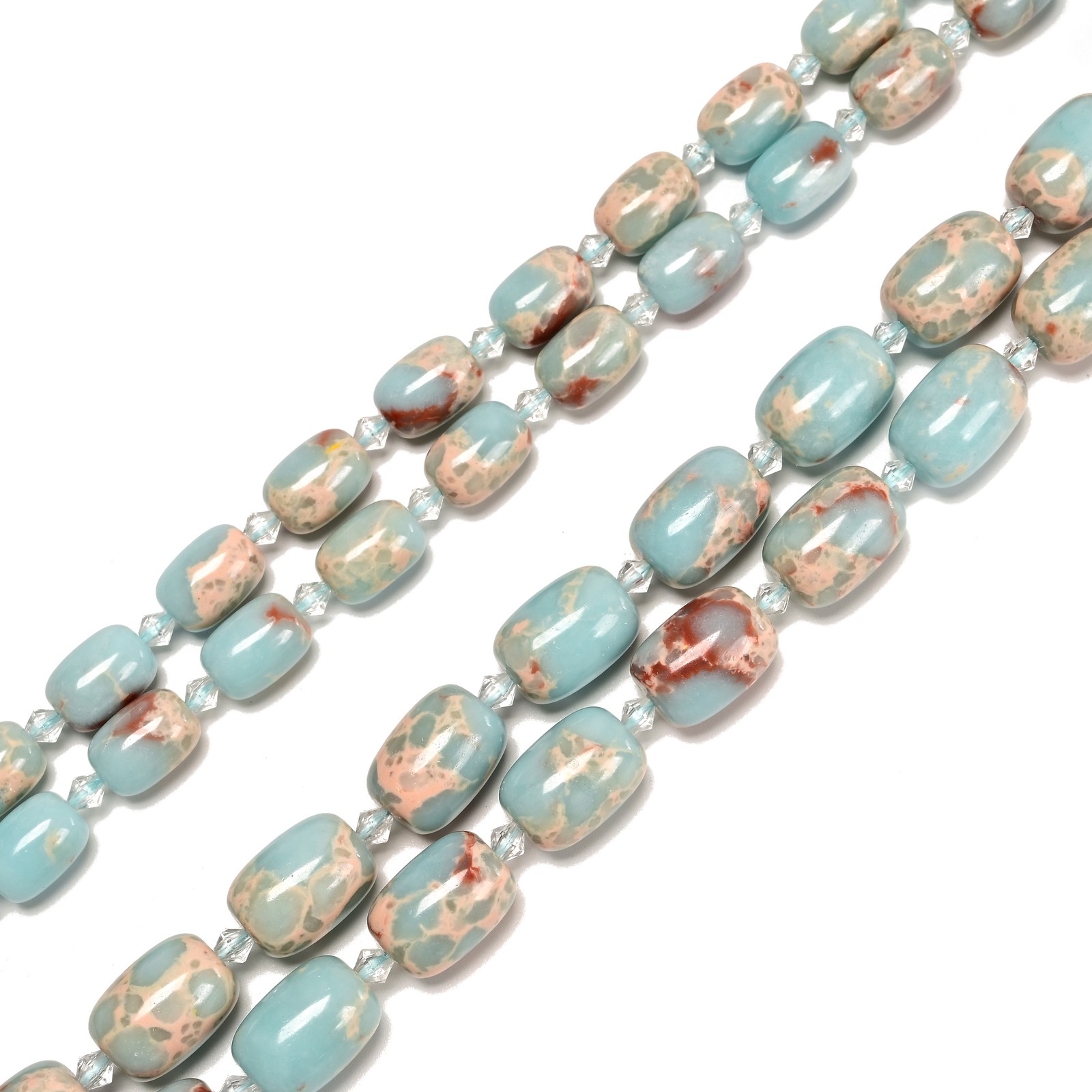 Natural Blue Agalmatolite Barrel Drum Shape Beads 10x14mm 13x18mm 15.5″ Strand
