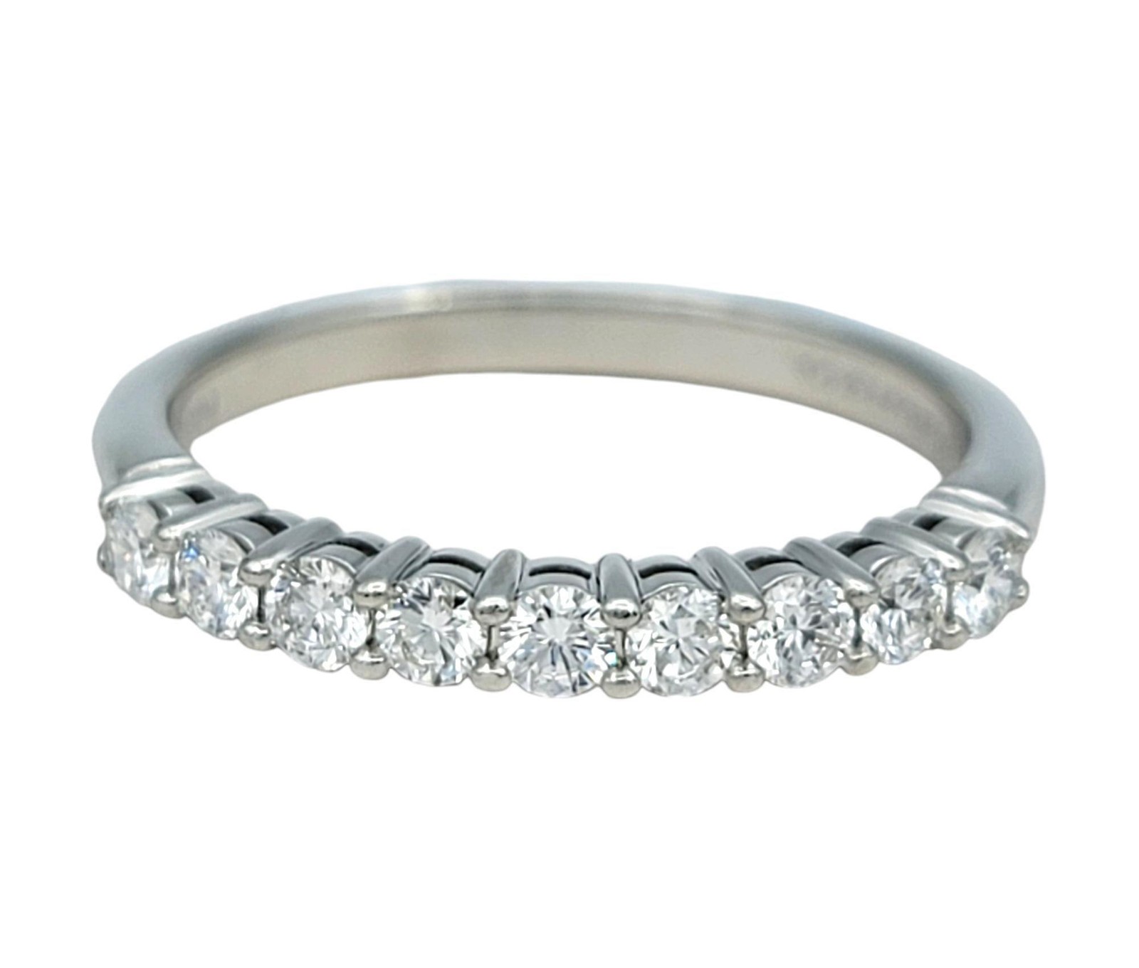 Tiffany & Co. Tiffany Forever Round Diamond Semi-Eternity Band Ring in Platinum