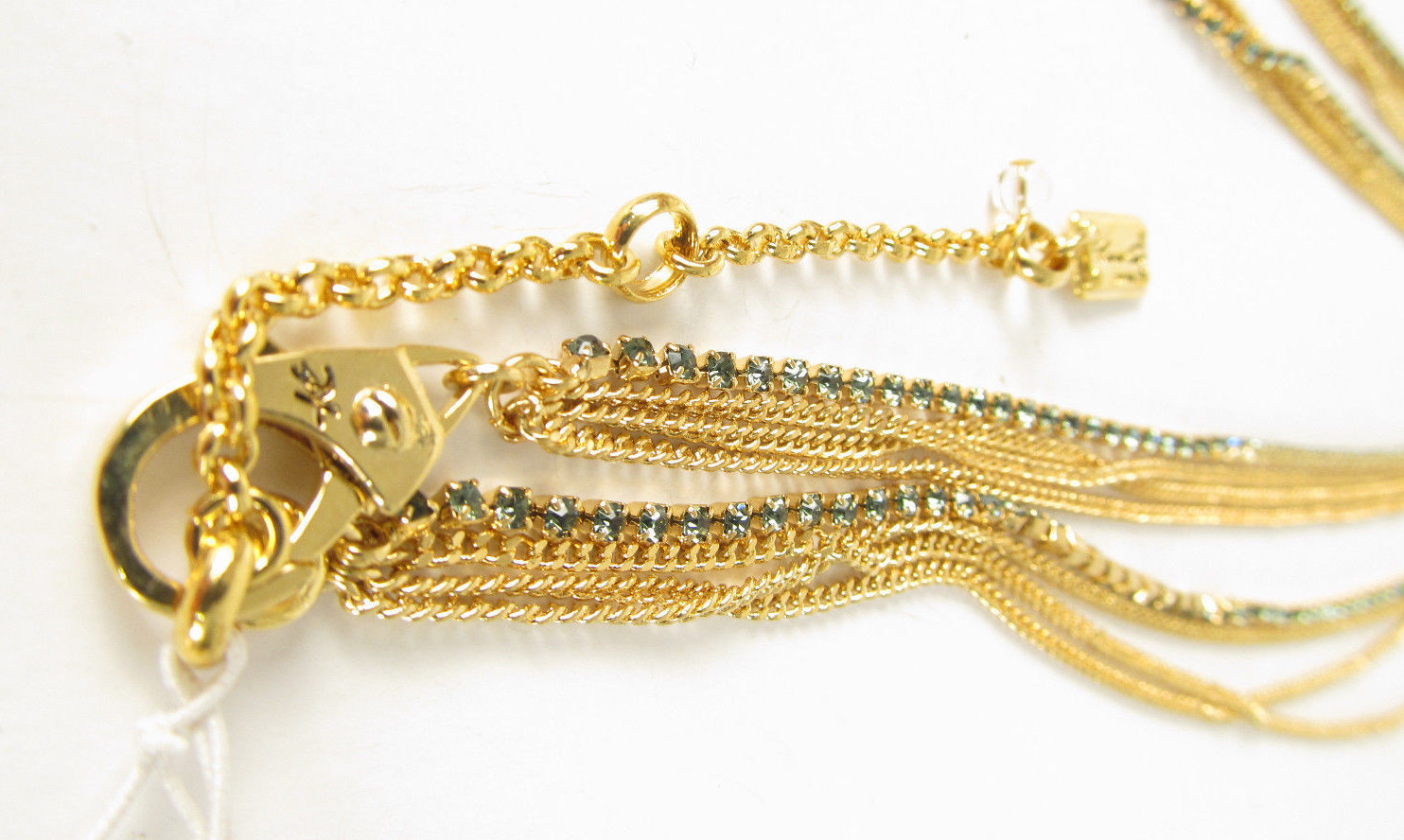 Kenneth Cole New York Faux Geode Long Necklace Gold-Tone/Black Urban Nero NWT
