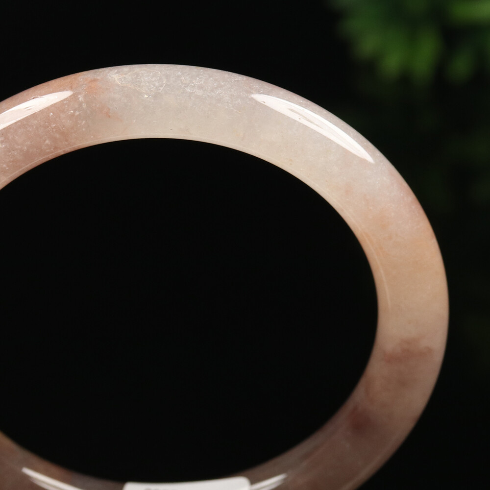 52-64mm Certified Golden jade bracelet 100% Natural Lavender Purple Jade Bangle