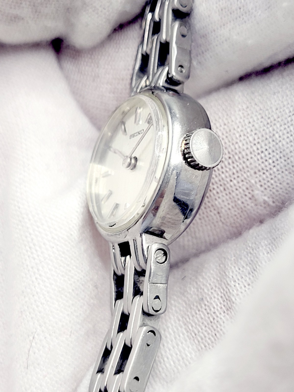 Seiko Ladies Mechanical 18mm Watch Ref. 1100-1400 Manual Wind Japan 1971 Works