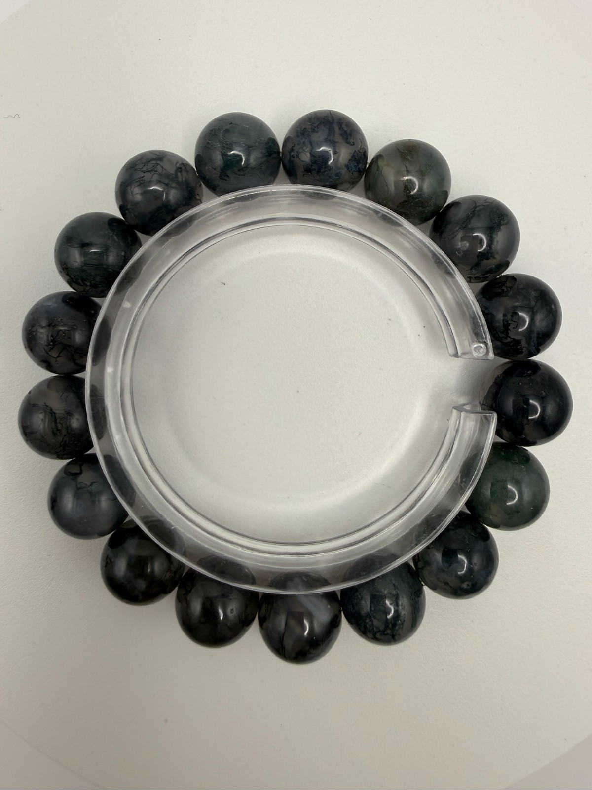 Natural Moss Agate – 12mm – A12-1727/A12-1728