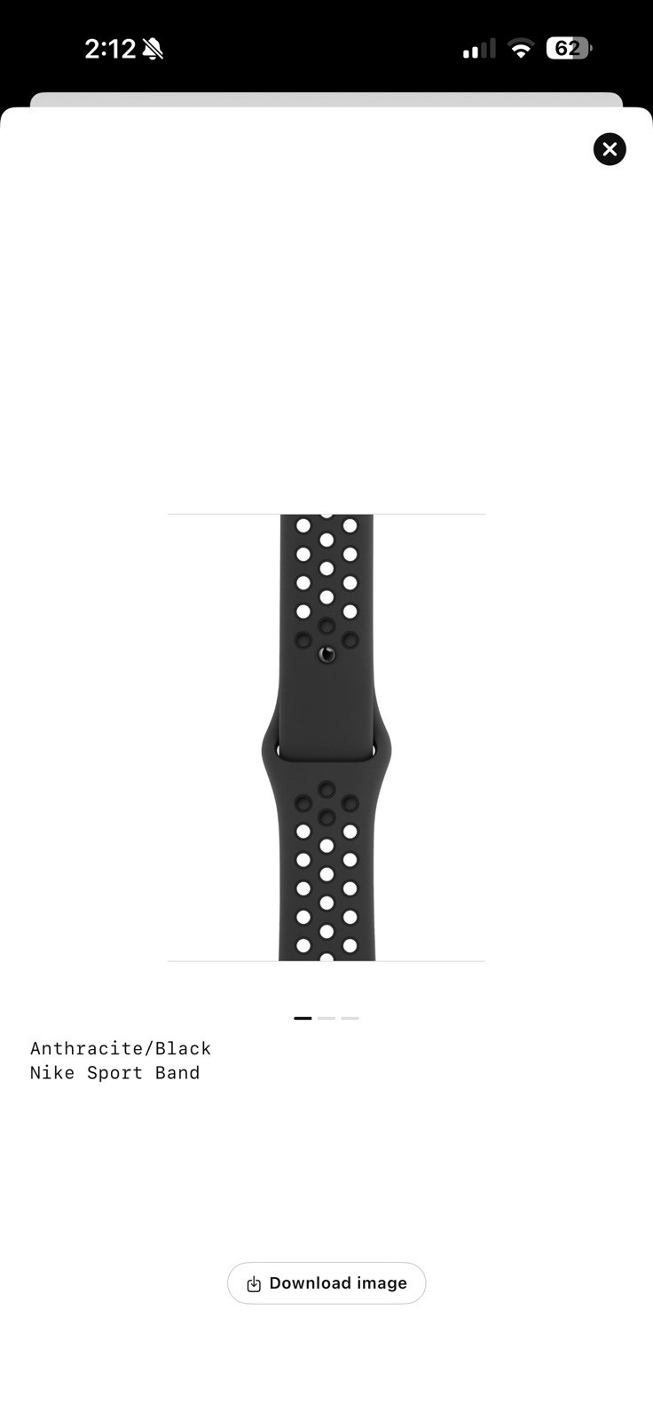 Apple Watch Nike Sport Band 45mm (42/44/46/49) Genuine OEM Black S/M/L Used