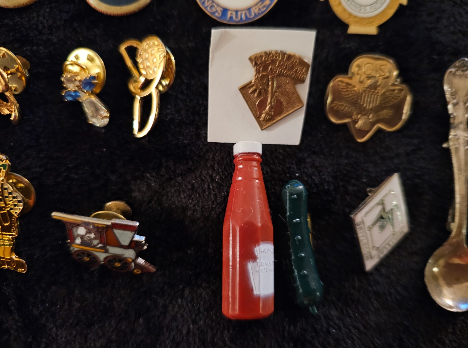Lot of 34 Assorted Pins. Flags, Nasa, Military, Fun Pins, Brooch