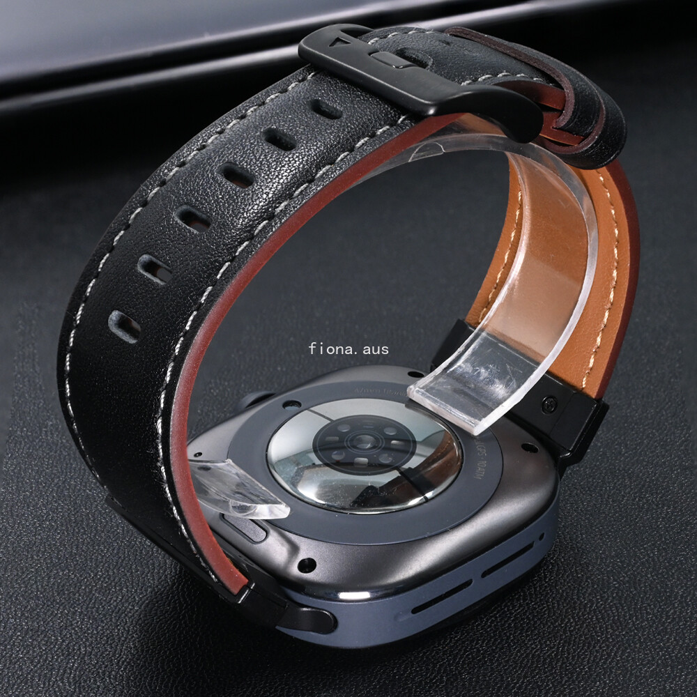 Rugged Leather Band Metal Connector Strap For Samsung Galaxy Watch Ultra 47/2025