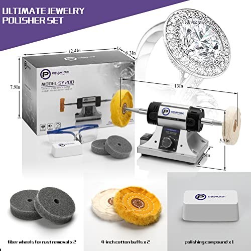 Jewelry Polisher – Adjustable Variable Speed Bench Grinder Polishing & Buffing