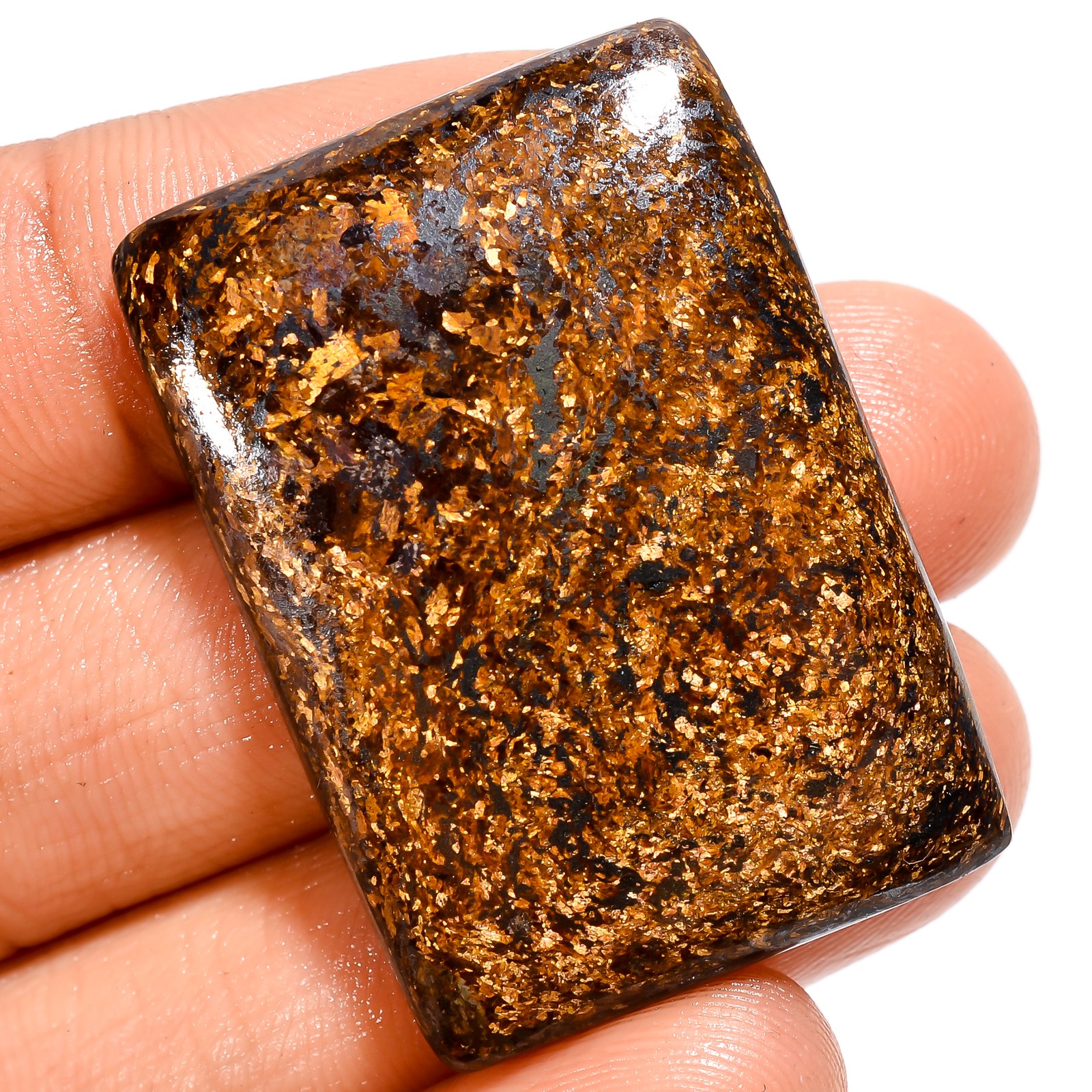Natural Bronzite Rectangle Shape Cabochon Gemstone 65.5 Ct. 36X25X5 mm GC-27754