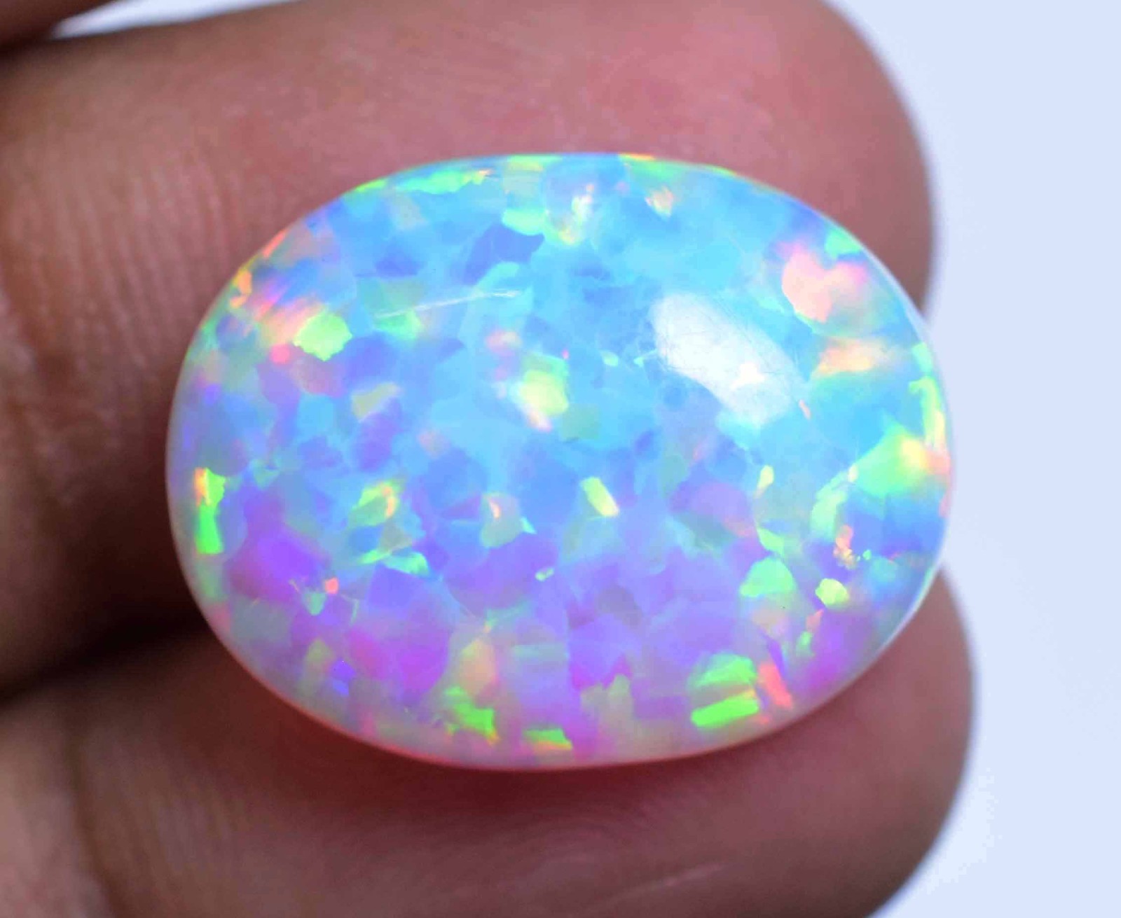 15.75 Ct Natural Ethiopian Fire Opal Certified Play of Color Untreated Gemstone
