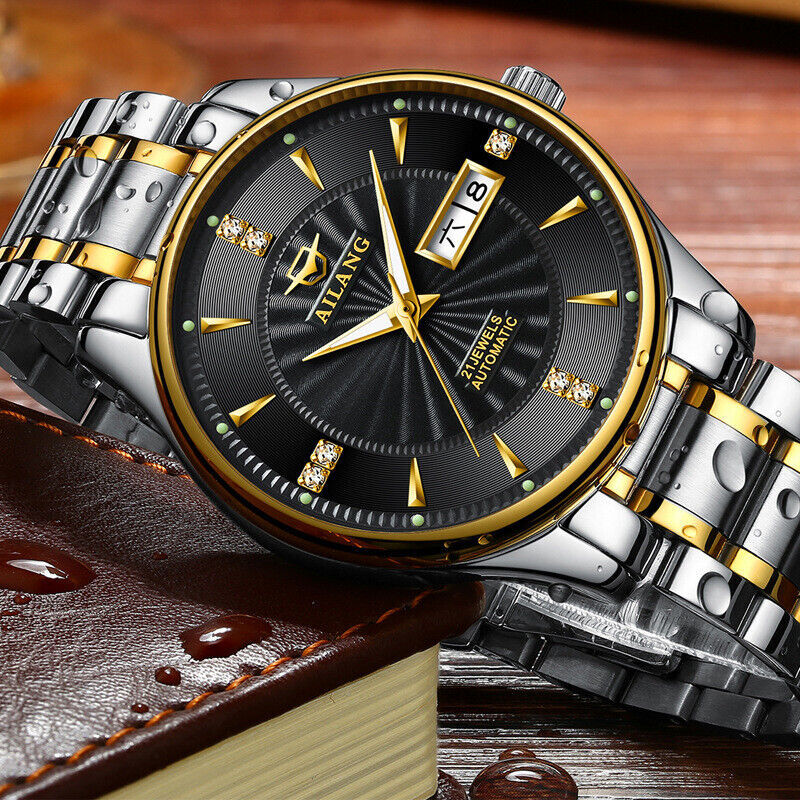AILANG Watch Calendar Week Luminous Men’s Automatic Mechanical Wristwatches