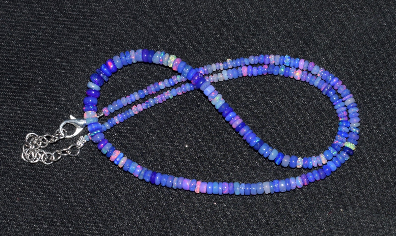 16”Natural Ethiopian Opal Beads Necklace Welo Fire Opal Gemstone Necklace F4187