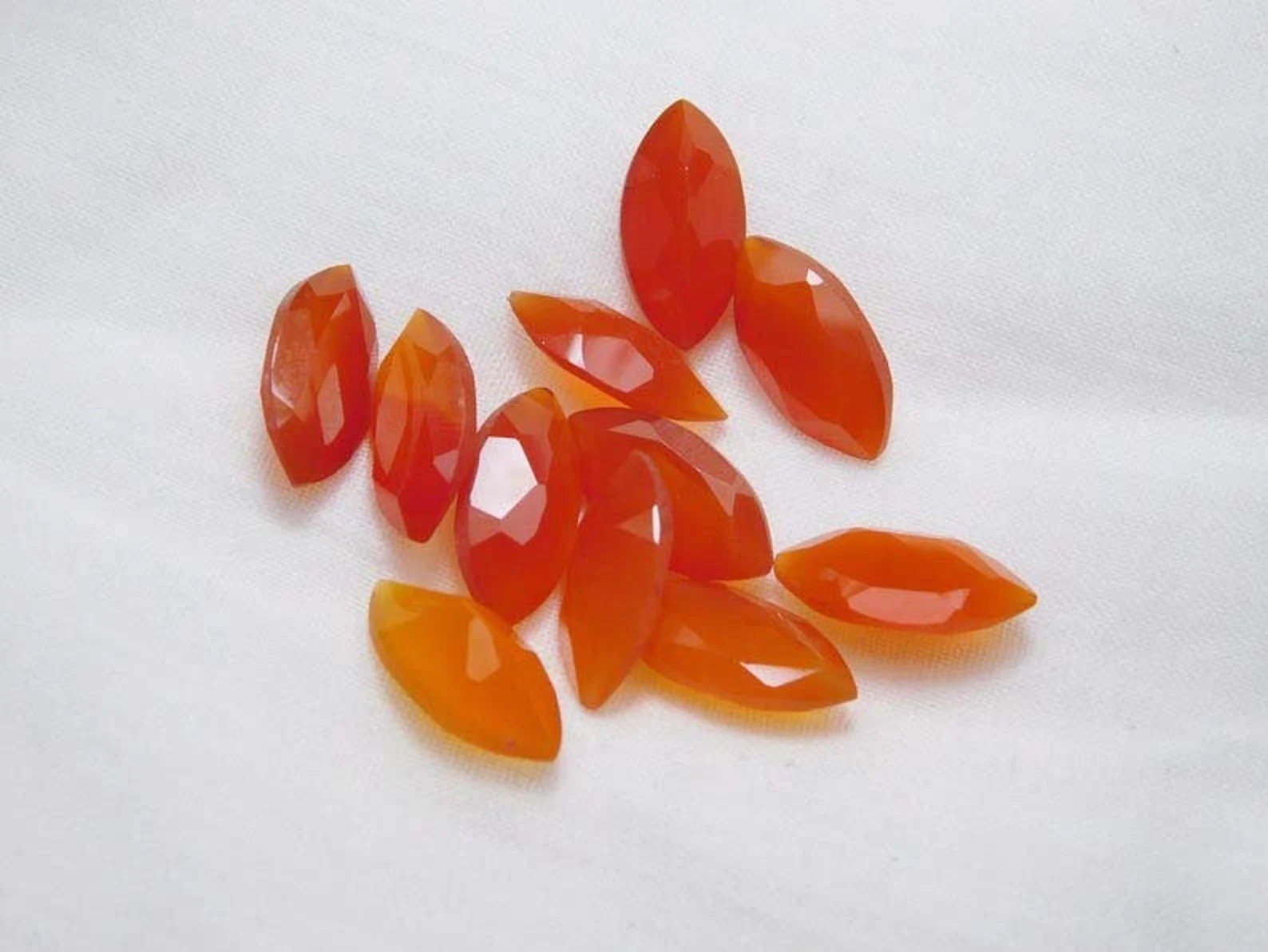 Natural Carnelian Marquise Faceted Cut 6x12mm to 8x16mm Loose Gemstone