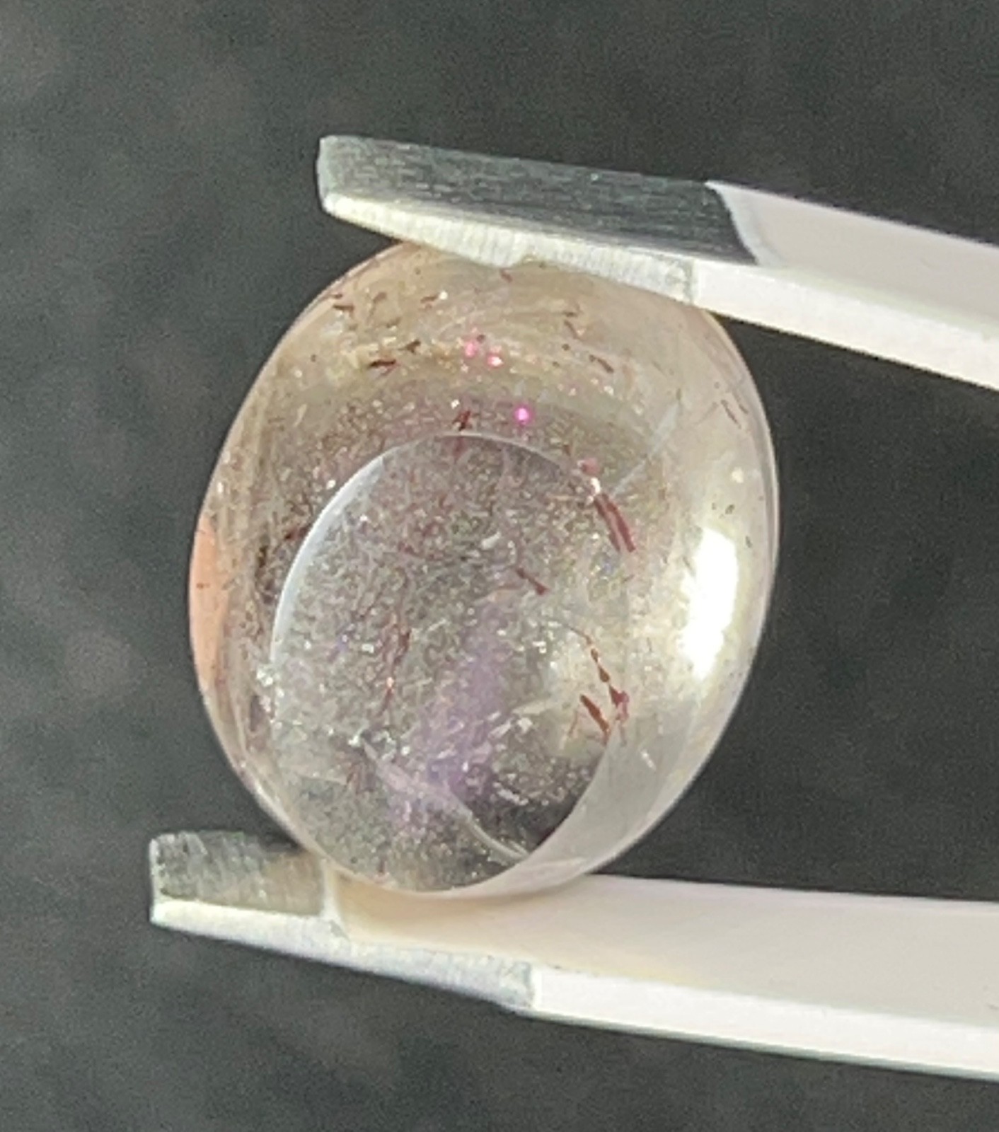 PFS-2 Pink Fire Quartz 9.25ct 15x12x7mm Brazil one mine worldwide