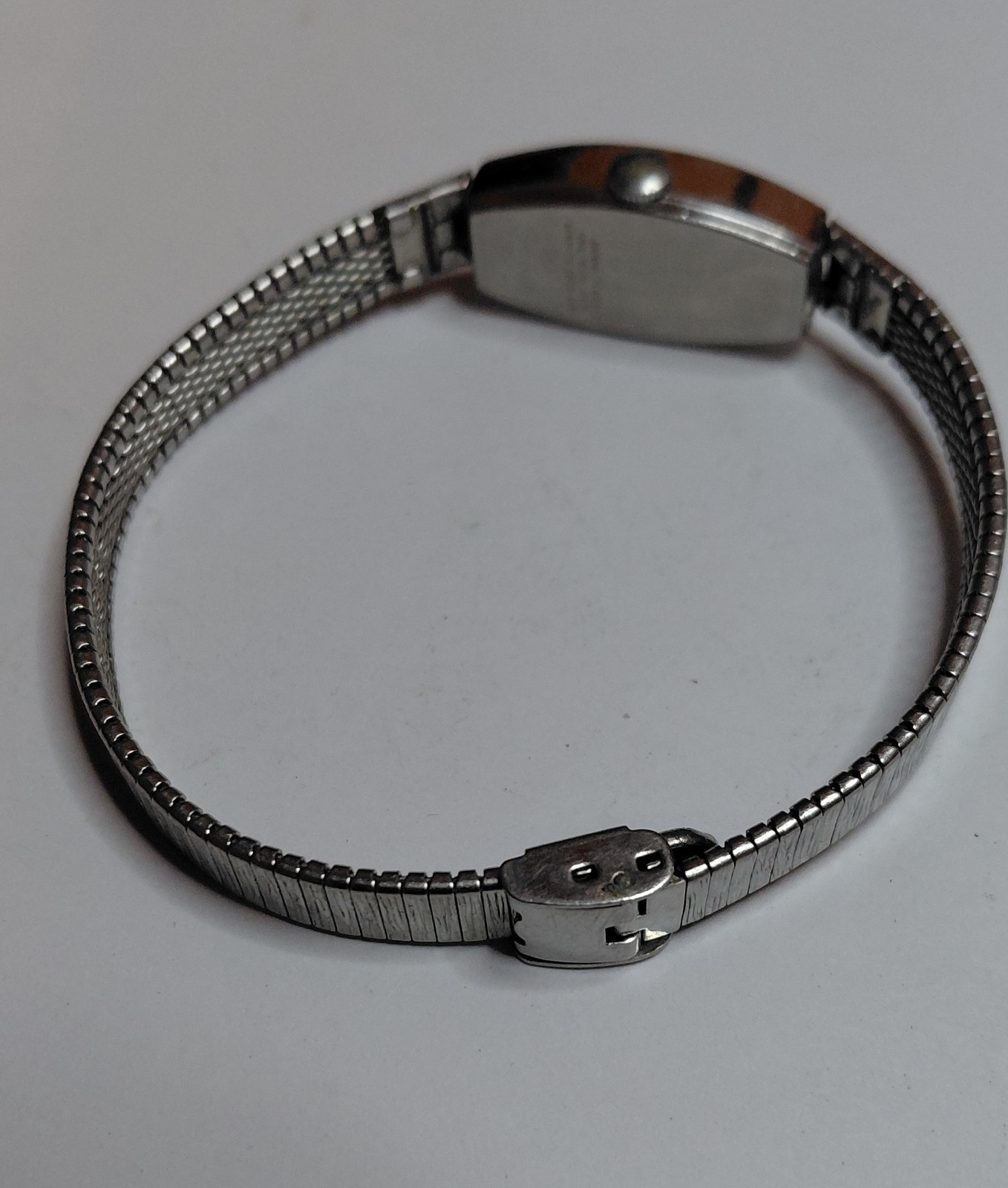 Vintage Timex Women’s Manual Wind Dress Watch 1960s Oval Silver Dial Bracelet