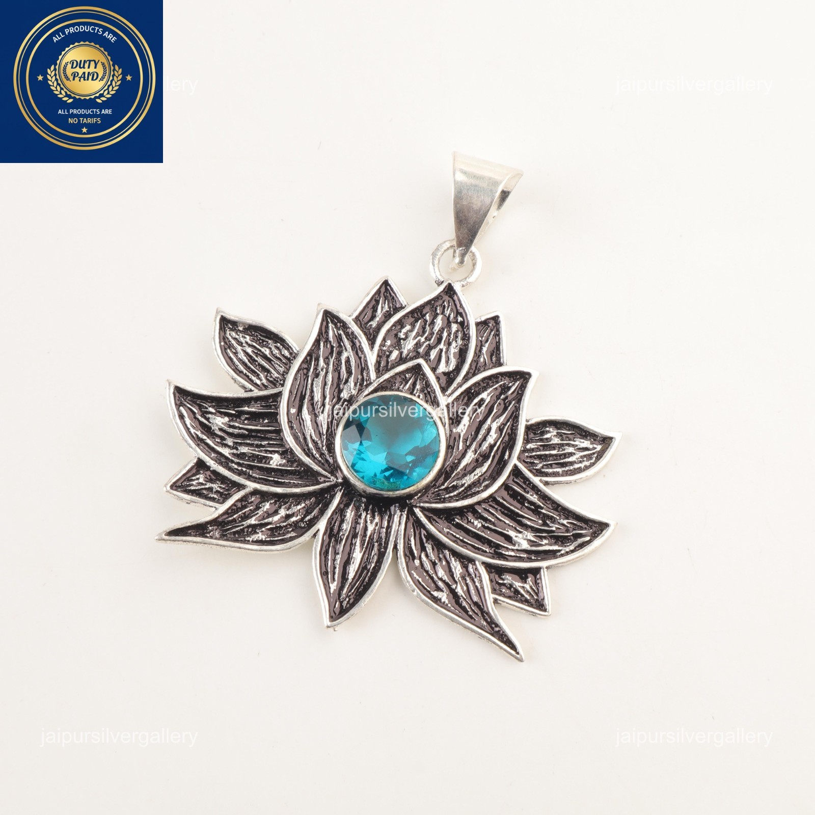 Sterling Silver Apatite Stone Artisan Throat Chakra Wedding Boho Pendant Jewelry