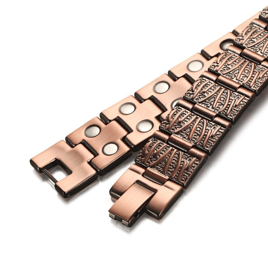 Magnetic pure copper link bracelet with 38 high quality magnet, free UK delivery