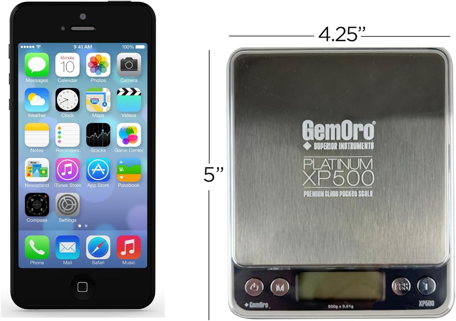 GemOro Platinum XP500 Jewelers Pocket Scale 500G X 001G Silver