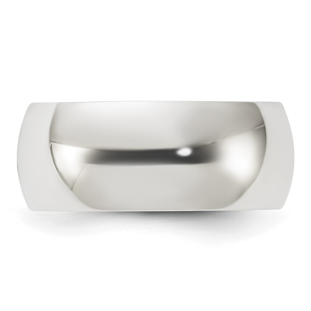 Sterling Silver 8mm Half Round Band Ring Size 9 for Men’s