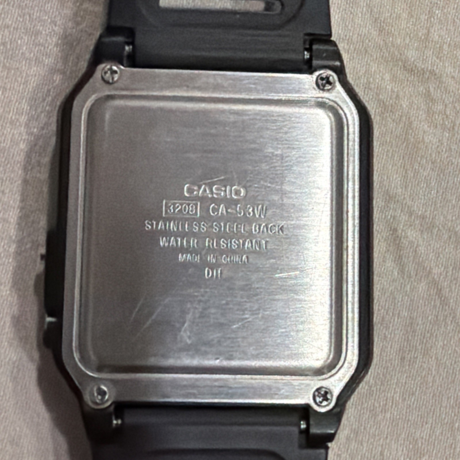 Vintage Casio 3208 CA-53W Calculator Watch Digital Alarm Chrono Stranger Things