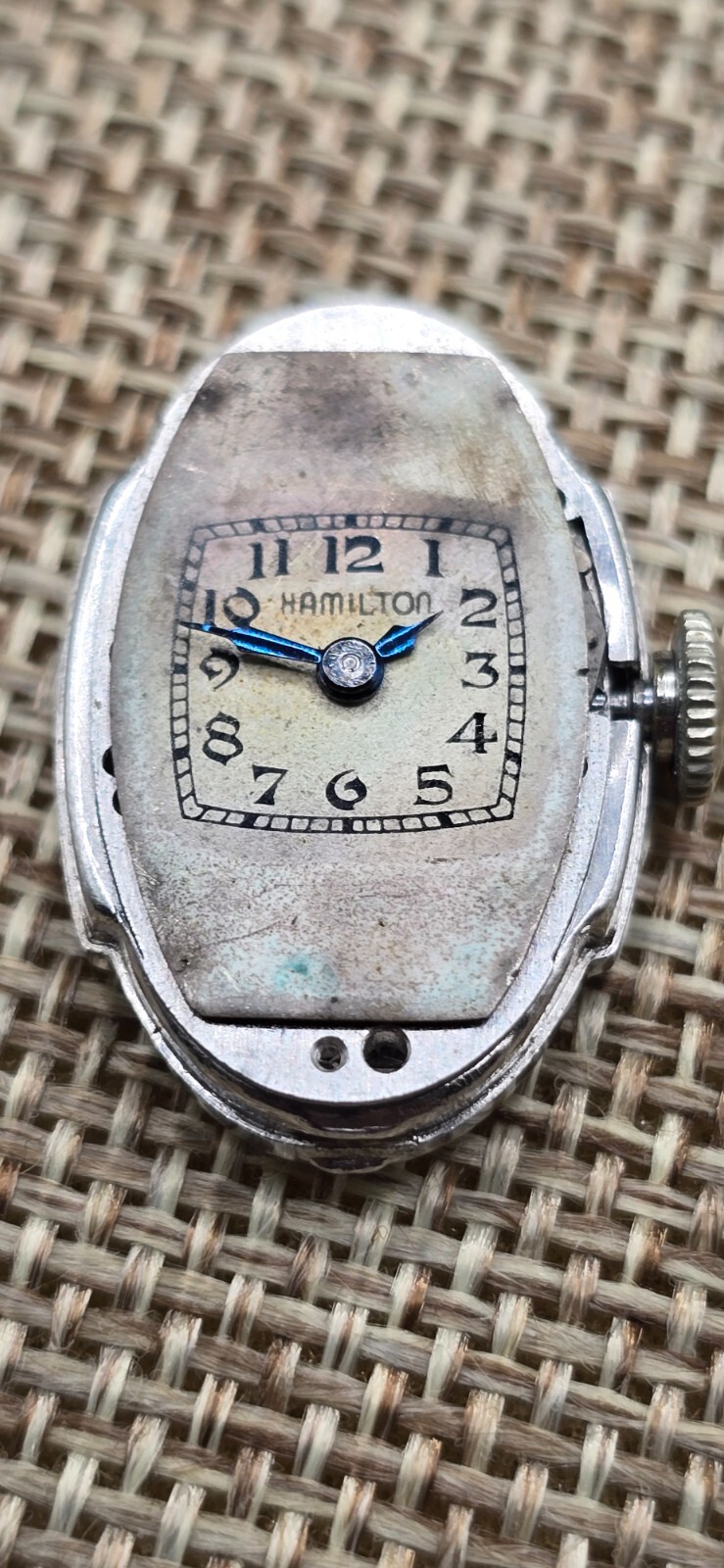 vintage Hamilton 995A Diamond and Platinum Iridium Ladies Watch 1930s Art Deco