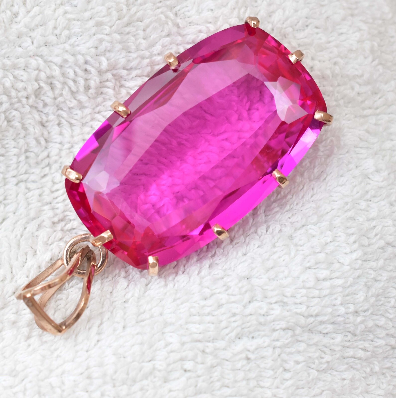 Natural Mogok Pink Ruby Cushion 925 Sterling Silver Pendant Certified – Gigantic