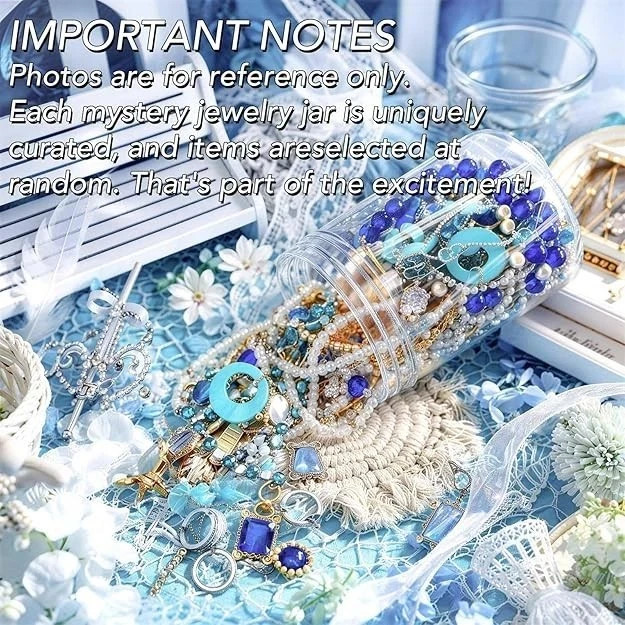 Mystery Jewelry Jar Bundle – Surprise Vintage Jewelry Box for Women,Gift Jewelry