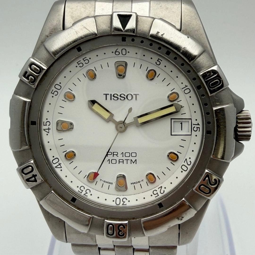 Tissot PR100 P363/463 Wristwatch Quartz Stainless Steel White Dial