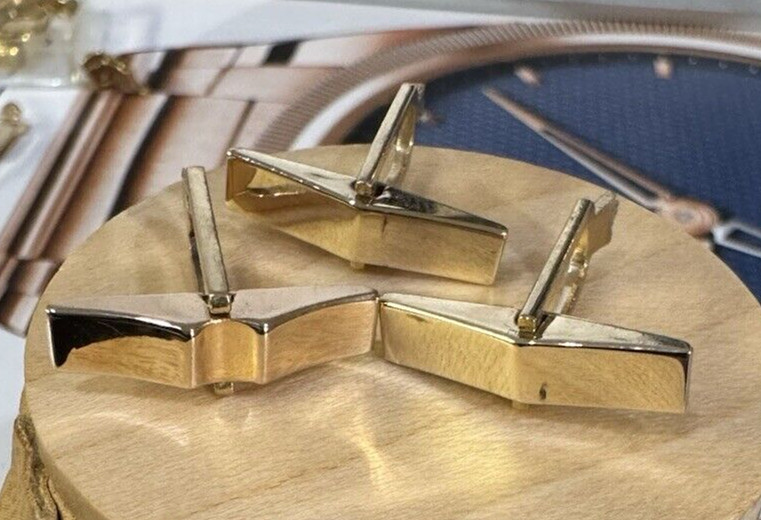 14k YELLOW GOLD CUFFLINKS LOT OF THREE (3) JEWELRY FINDINGS UNUSED OLD STOCK