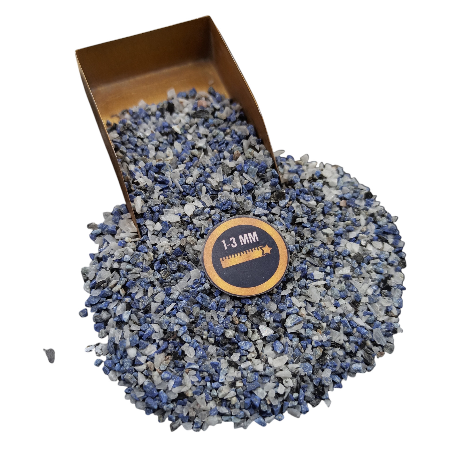 Lapis Moonstone Mix 1-3mm gemstone crushed Coarse 1-3mm Gemstone For Wood inlay