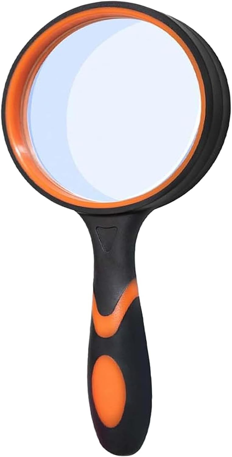 10X Magnifying Glass with Non-Slip Grip – Versatile & Portable for All Ages