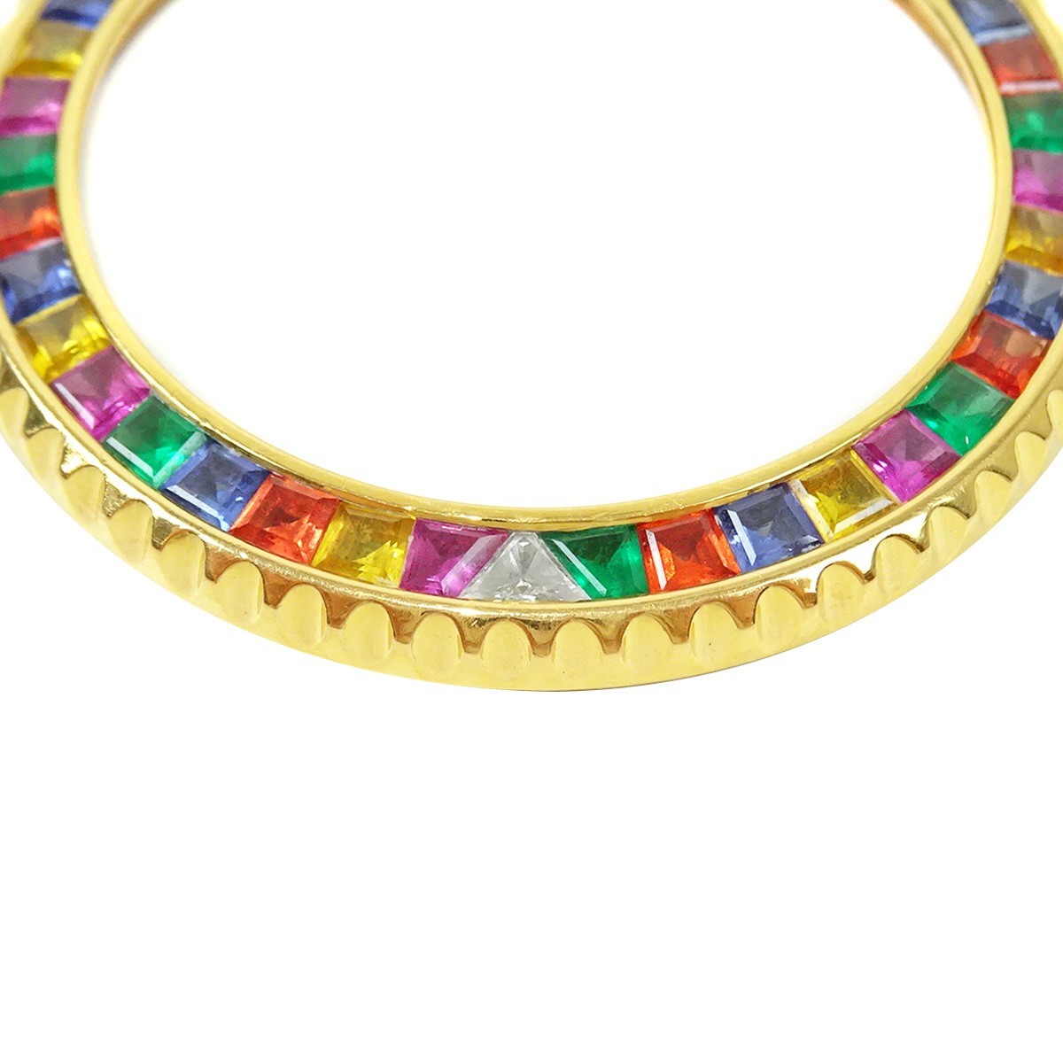 Unbranded Candy Rainbow Bezel for ROLEX Yacht-master K18PG Gemstones 40mm S2859