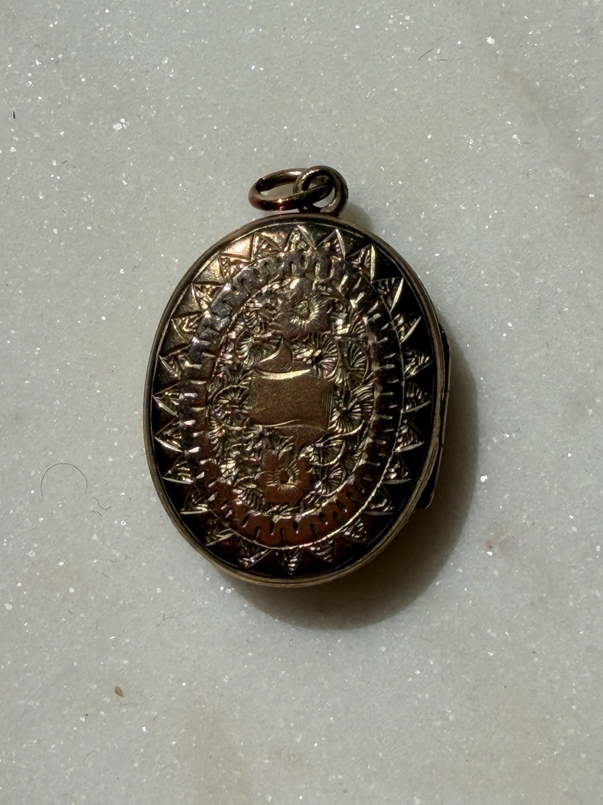 Exquisite Antique Victorian Edwardian 9ct Gold Front Back Enamel Coral Locket