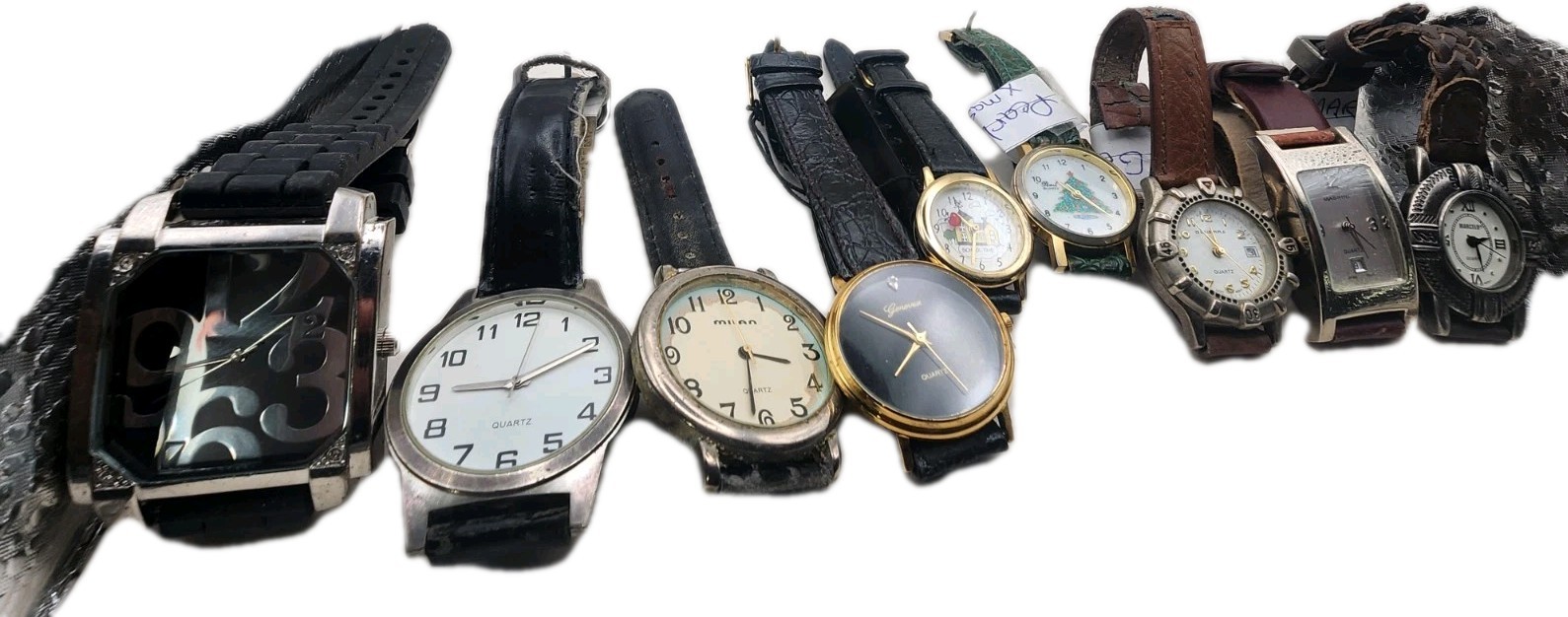 Lot Of 9 Vintage Estate Sale Watches. Working W New Batteries. Condition Varies