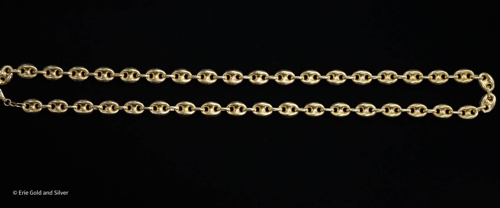 9.2mm Puffed Gucci Link 24″ 18K Yellow Gold Chain 47.80 Grams – HEAVY!