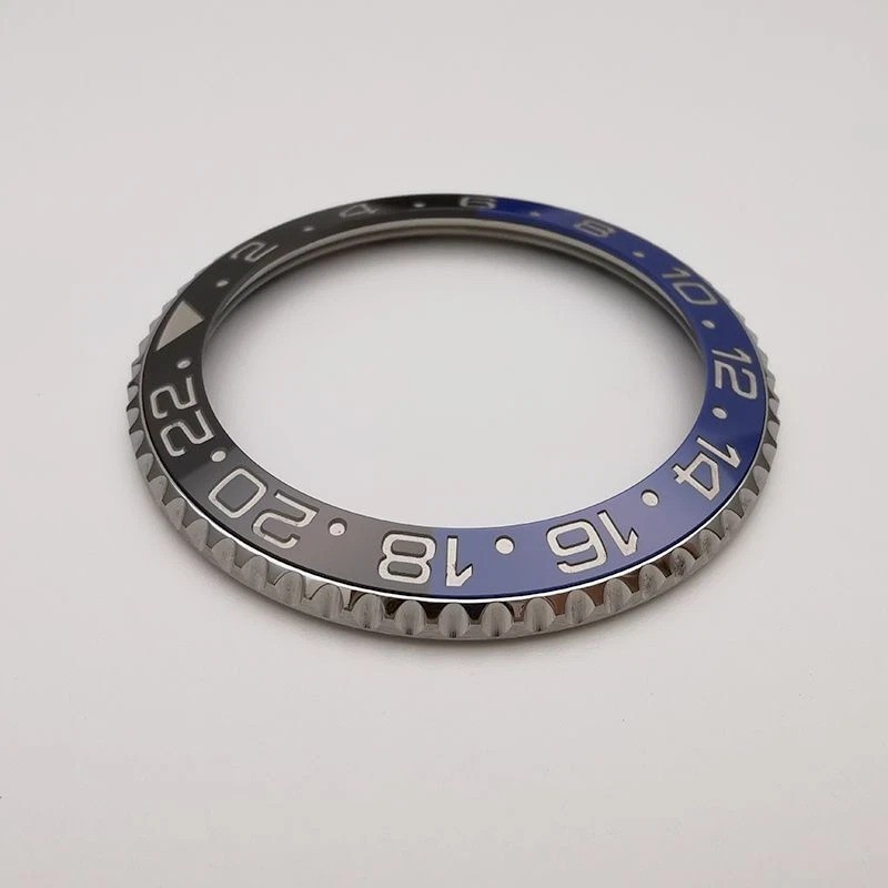 Black Blue Custom Made Watch Bezel Insert For Rolex GMT Master II Batman